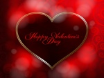Feliz Día de San Valentín escrito en un corazón