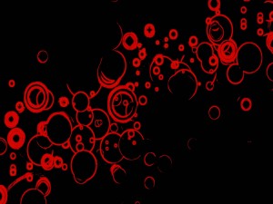 Círculos rojos en fondo negro