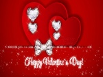 Corazones brillantes y Feliz Día de San Valentín