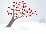 El árbol del amor sobreviviendo al frío invierno
