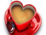 Taza corazón para desayunar en San Valentín