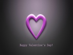 Corazón púrpura y ¡Feliz Día de San Valentín!