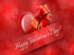 ¡Feliz Día de San Valentín! en un fondo rojo