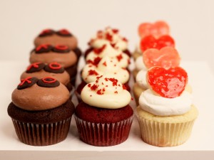 Cupcakes decorados para el Día de San Valentín