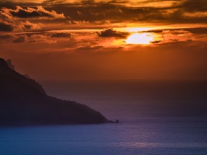 Una hermosa puesta de sol en Mallorca