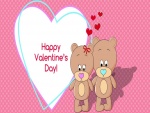 Pareja de osos y ¡Feliz Día de San Valentín!