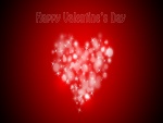 Feliz Día de San Valentín sobre un corazón brillante