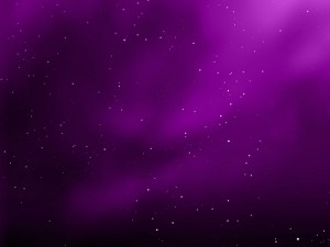 Puntos luminosos en un fondo púrpura