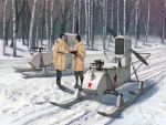 Imagen de dos militares sobre la nieve