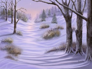 Postal: Imagen de un paisaje nevado