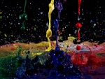 Salpicaduras de pintura de muchos colores