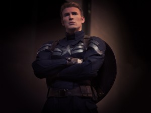 Postal: Chris Evans en su papel de Capitán América