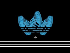 Postal: Diseño creativo del logo de Adidas