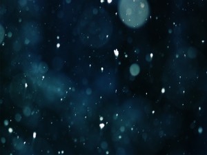 Postal: Copos de nieve en la noche