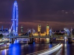 Londres iluminado en la noche