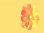 Flor digital naranja y amarilla