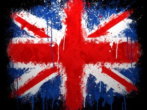 Postal: Bandera del Reino Unido de pintura