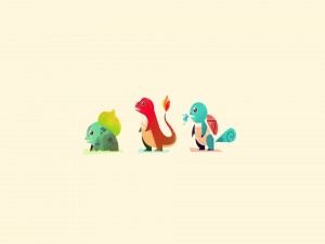 Tres pequeños Pokémons