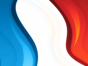 Postal: Los colores de la bandera de Francia