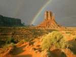 Arcoíris en Monument Valley