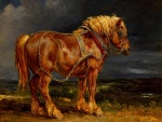Hermosa pintura de un caballo