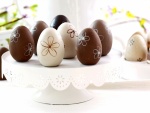 Huevos de chocolate para el día de Pascua