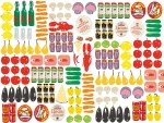 Alimentos ordenados en una imagen