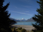 Monte Cook visto desde el lago Tekapo, Nueva Zelanda
