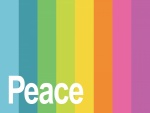 Paz sobre un fondo de colores