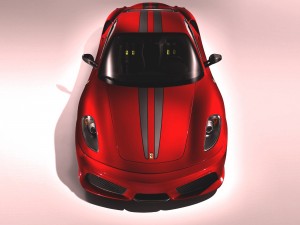Postal: Frontal de un Ferrari F430