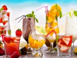 Bebidas con frutas frescas