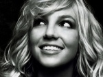 Britney Spears en una imagen en blanco y negro