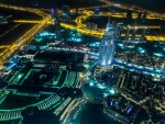 Noche iluminada en Dubái