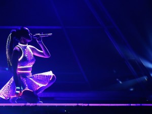 La cantante Katy Perry en un concierto en vivo