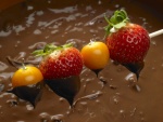 Frutas bañadas en chocolate