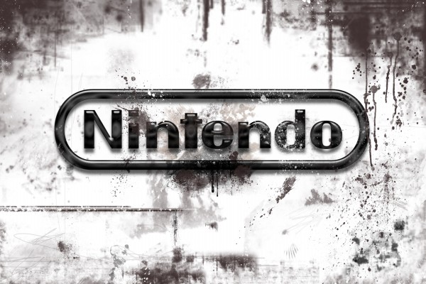 Logo de Nintendo blanco y negro