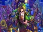 Link y otros personajes de "The Legend of Zelda: Majora's Mask 3D"
