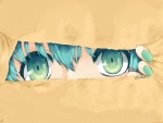 Los ojos verdes de una chica anime