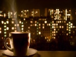 Tiempo de café en la noche