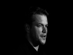 El actor Matt Damon en una imagen en blanco y negro