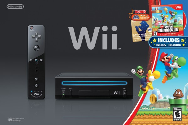 Wii con un juego de Super Mario Bros (Nintendo)