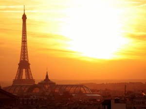 Postal: Atardecer en París