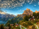 Casas en los Alpes suizos