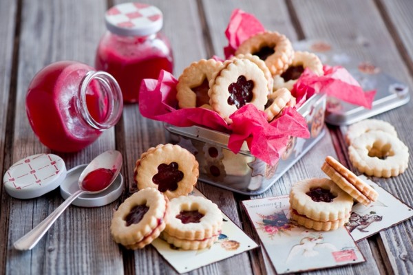 Ricas galletas con mermelada