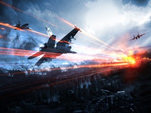 Aviones en el cielo en "Battlefield 3"