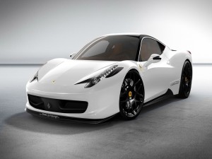 Postal: Ferrari blanco
