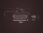 Dimensiones de un tigre de Bengala y un tanque