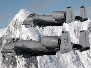 Postal: Aviones de combate en el cielo de Alaska