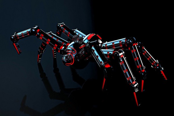 Robot mecánico con forma de araña
