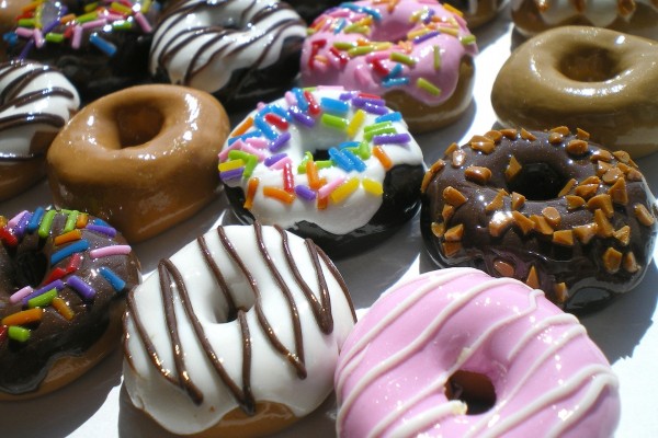 Donuts con un brillante glaseado